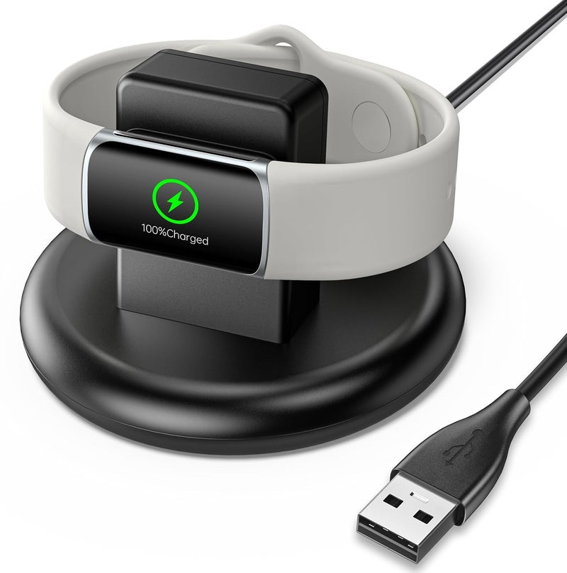 AK Charger for Fitbit Charge 6 / Charge 5 / Luxe, Anti-Slip Charging Stand Dock with USB Fast Charger Cable Cord,4.4ft/135cm - Image 2
